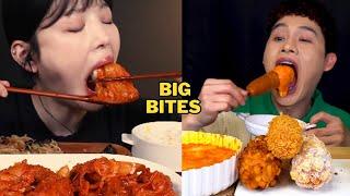 Mukbangers undertaking BIG BITES CHALLENGE (only bites ) || #mukbang #bigbitemukbang ( Part 2 )