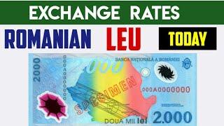 ROMANIAN NEW LEU EXCHANGE RATES TODAY 01 JULY 2024 RON / USD