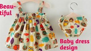 Beautiful top with shorts cutting and stitching/ 1-2 year old baby frock cutting and stitching