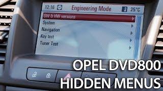 How to enter diagnostic mode hidden menu Opel/Vauxhall CID & DVD800 (Insignia Astra J Meriva B)