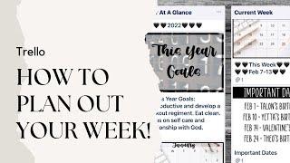  How to Plan Your Week! Trello Weekly Planner Set up + Free Images