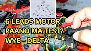 6 Leads Motor Testing | Resistance | Ground | Windings | Connections Tagalog Philippines Electrician