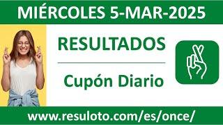 Resultado del sorteo Cupon Diario del miercoles 5 de marzo de 2025