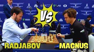 Radjabov  VS Magnus Carlsen || World Blitz Chess 2023 - R5