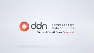 DDN IntelliFlash UI Demo: Dashboard