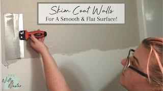 Skim Coating | Smooth Walls For Painting | Bathroom Makeover On A Budget EP.7