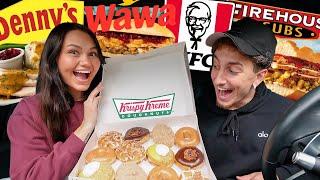 TRYING THANKSGIVING DINNER AT FAST FOOD RESTAURANTS!! *TURNED FREAKYY*