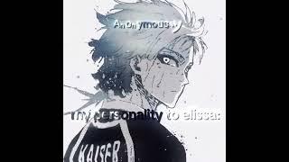 I always just insult her and she just takes that to the face like Ness - #anime #edit #gojo #kaiser
