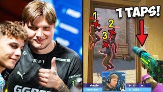 S1MPLE AND NIKO SHOW 100% HEADSHOT ONLY 1 TAPS!! CSGO Twitch Clips