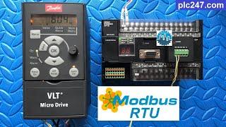 Omron CP1H "Modbus RTU" Danfoss FC51 Tutorial