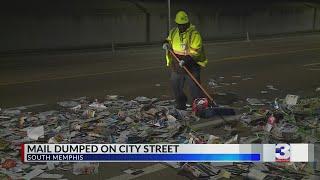 Piles of mail dumped on Memphis street