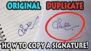 How to copy a signature!