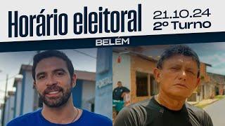 HORÁRIO ELEITORAL 2º TURNO: BELÉM/PA - candidatos à Prefeitura (21/10/2024)