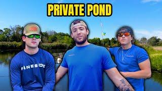 We SNUCK on to PRIVATE PROPERTY to Fish STOCKED PONDS!!