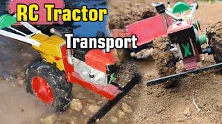 RC Tractor Transporting Dirt,Rocks & Cassava Roots | Realistic Farm Machinery Action