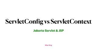 30. ServletConfig vs ServletContext