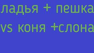 Шахматы. Эндшпиль. Ладья и Пешка против Слона и Коня. Разуваев vs Киров. Cофия 1981.