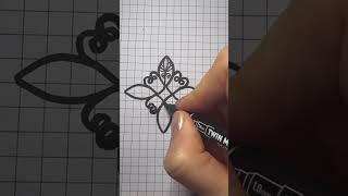 Рисуем по клеточкам #4 МиниМандала Простые рисунки Grid drawing Simple picture #short#мандала