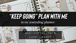 Romantic 'Keep Going' Plan with Me | Horizontal Layout | Happy Planner Twin Loop