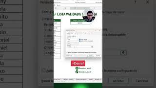 Lista validada dinámica en #excel