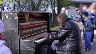 Man plays piano in street, people were shocked | Сomposer Kyrylo Kostukovskyï - Teen Power. Ukraine