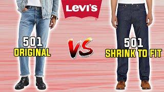 Levi's Original VS Shrink To Fit Explained in 20 Seconds!  (501 VS 501 STF)