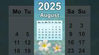 August 2025 Calendar