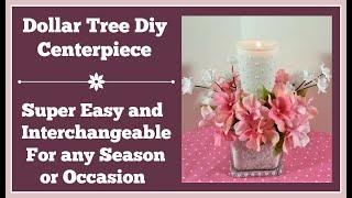 Dollar Tree Diy Small Centerpiece Super fast, Easy and Interchangeable