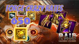 What Quality and Quantity can be forged with 650  Legendary Fae Spheres | Raid: Shadow Legends