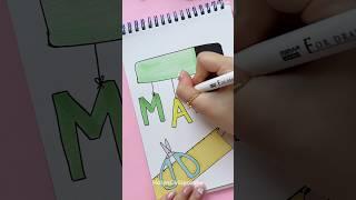 Creative Front Page Idea: Maths  #shorts #halyncalligraphy #frontpage