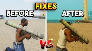 GTA SAN ANDREAS DEFINITIVE EDITION : BEFORE VS AFTER FIXES