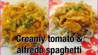 My style spaghetti | Creamy tomato & Alfredo | Weekend special | Mrsobaldesi