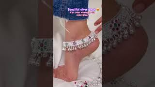 New beautiful designer silver Payalwith 70% off ️#youtubeshorts #shortsviral #love