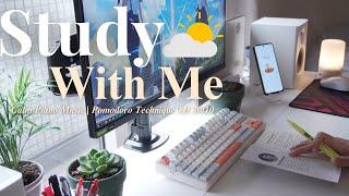 2 HOUR STUDY WITH  ME |️Cozy afternoon | Calm Piano  | Pomodoro 30/10