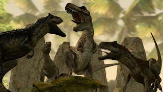 Rexy vs Allosaurus (JURASSIC REBIRTH ANIMATION)
