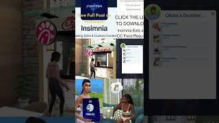 Insimnia Eats CC #sims4 #sims4game #sims4content #sims4cc #simmer