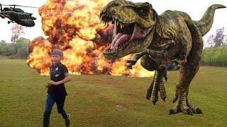 T-Rex Chase - Part 3 - Jurassic World Dinosaur Fan Movie | Dinosaur Video | Dinosaur Video Cartoon