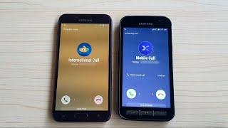 Samsung J4 VS Xcover 4 incoming call over the horizon