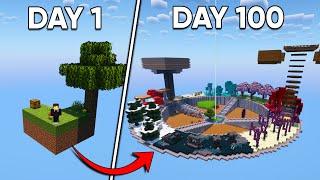 I Survived 100 Days of Skyblock in Hardcore Minecraft