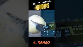 Chainsaw VS Fruits  Chopping in ultra Slow Motion