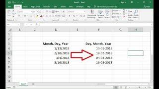 MS Excel: How to Change US Date Format to UK, India Date Format