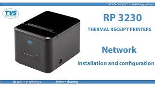 tvs 3230 thermal printer installation network setup