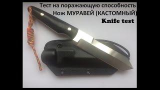 Нож Муравей (кастомный).  Тест ножа на поражающую способность.Knife test. Проект Чистота.