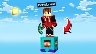 Minecraft, But It's Only One HEROBRINE Block