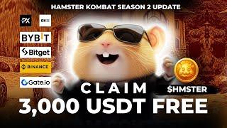 Hamster Kombat Season (2)  3,000 USDT Gleam - How To Participate and WIN BIG 