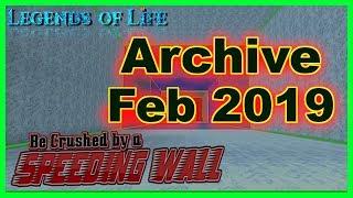 Old Codes  Archive February 2019  Be Crushed by a Speeding Wall  Roblox