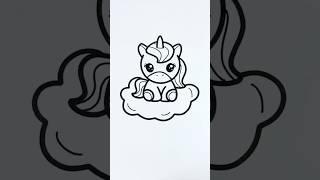 Cute Kawaii Unicorn  #glitter #glitterart #colorfulcreativekids #cute #kawaii #unicorn #color