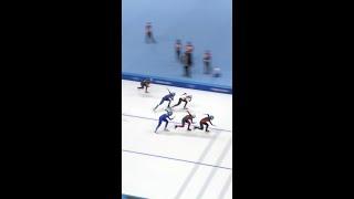 Schouten sprints to gold in last lap of speed skating mass start