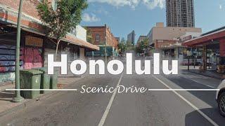 Driving in Downtown Honolulu, Hawaii - 4K60fps