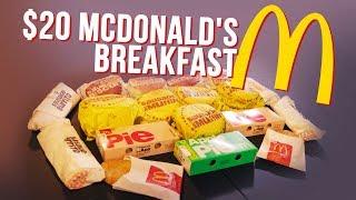 MCDONALD'S BREAKFAST $20 VALUE MENU CHALLENGE!!